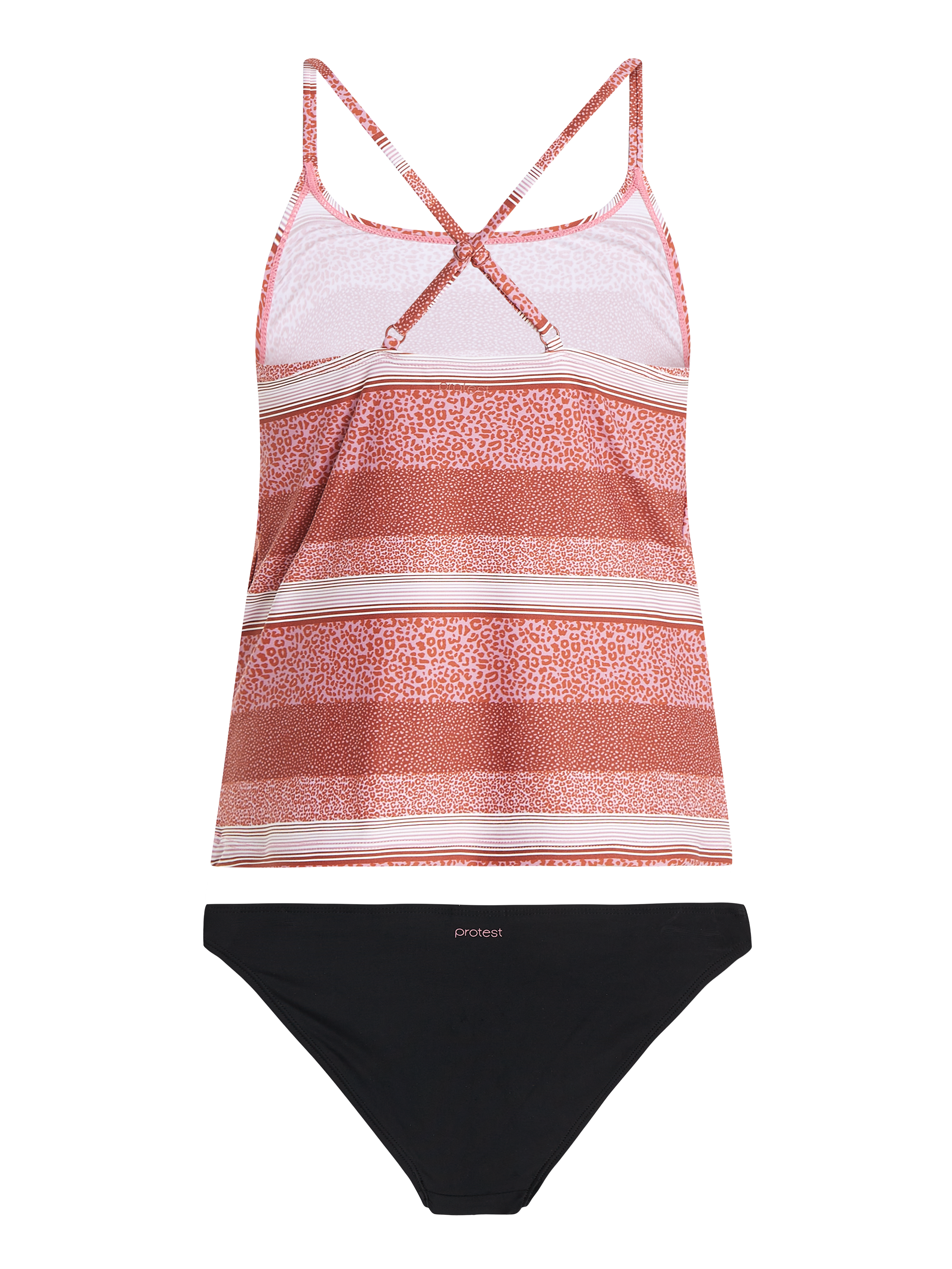Maillot De Bain Tankini 2 Pièces Justice Fille – Bleu/rose, Motif Peace Heart – Taille 6 Neuve