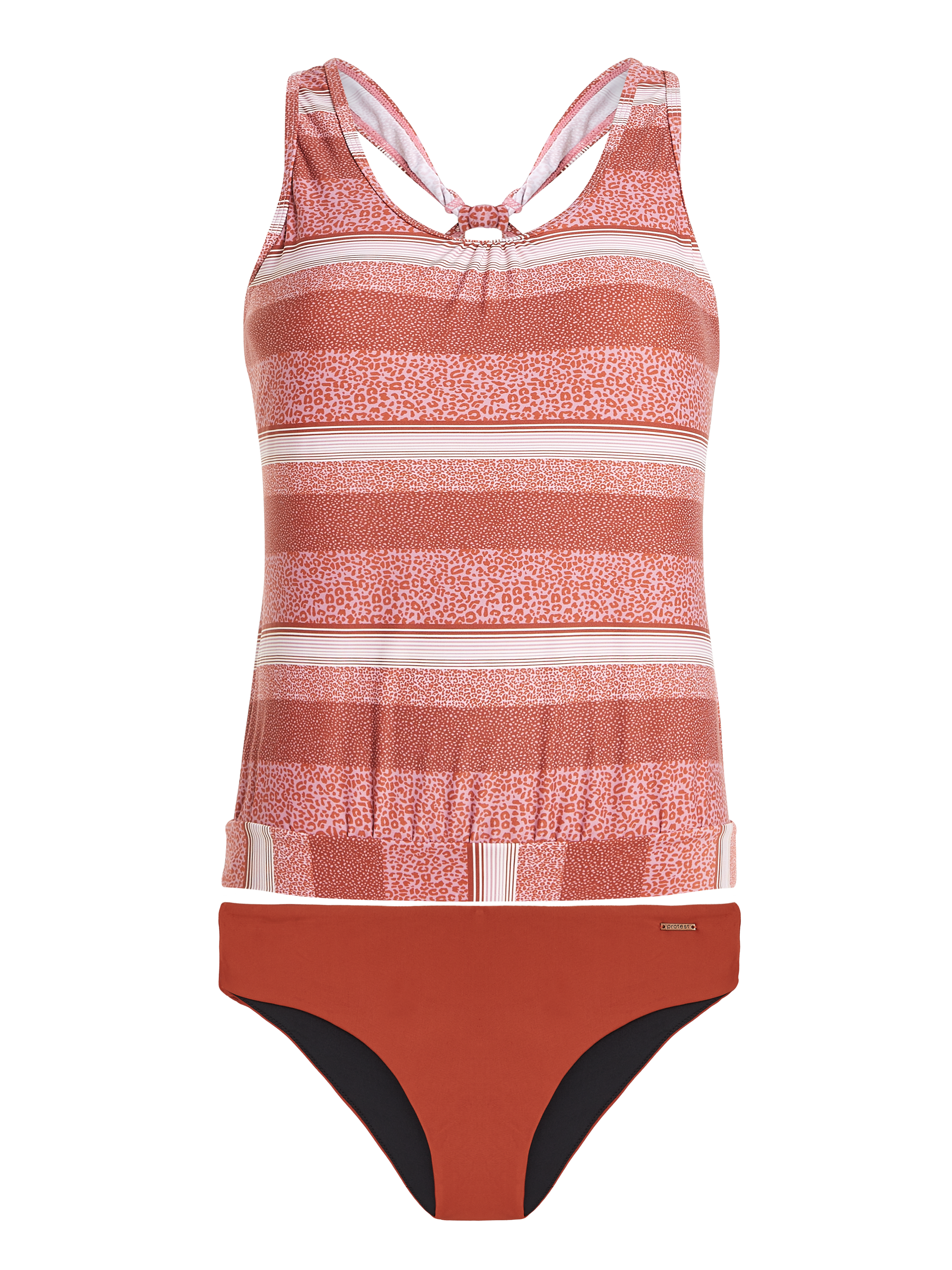 Protest Prtkensi 23 Leopard-tankini-set - Hipster - Damen - Braun - Bademode