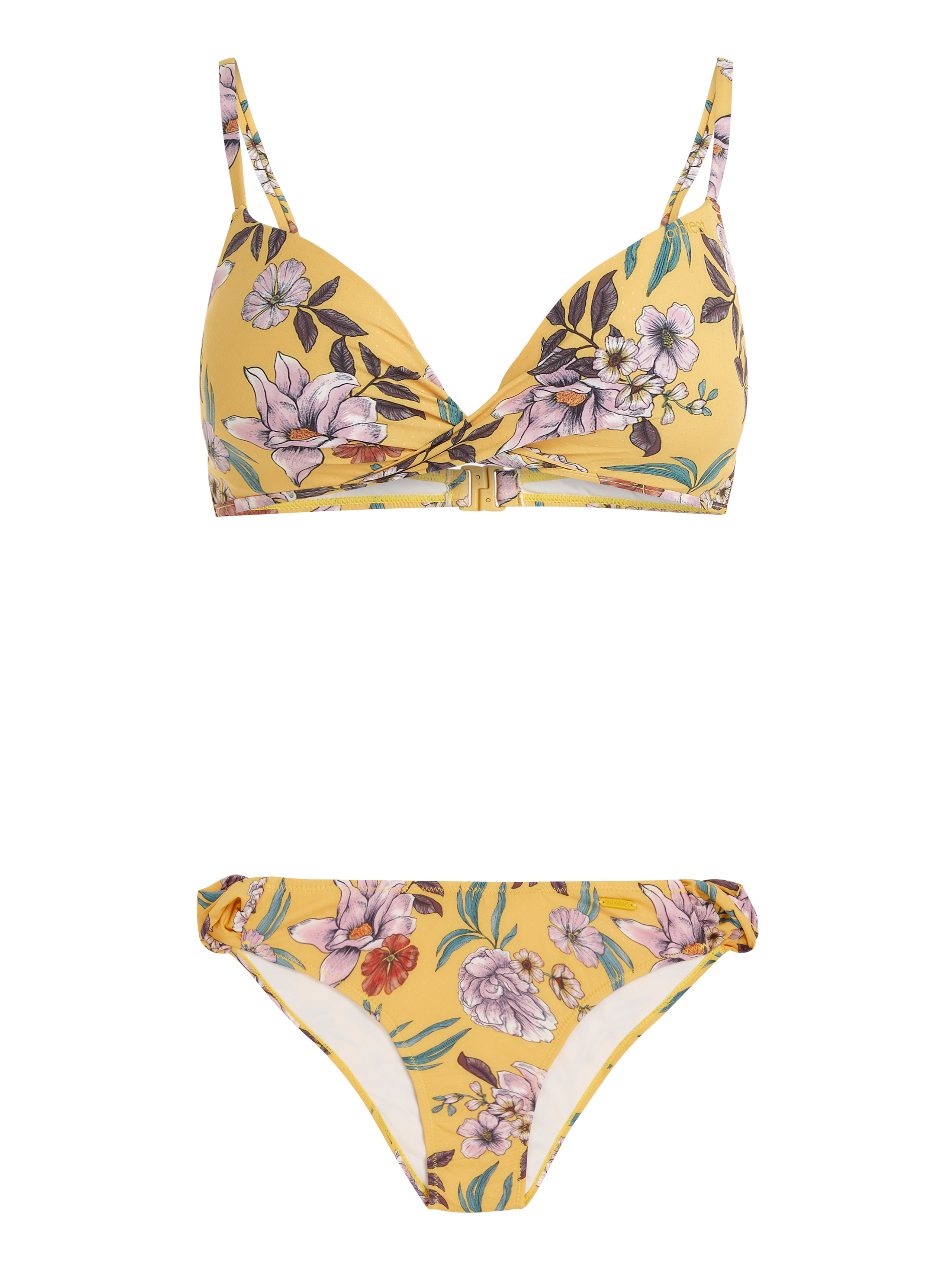 Protest Prtchannel Bloemen Beugel Bikini Set - Regular Fit - Dames - Geel - Zwemkleding