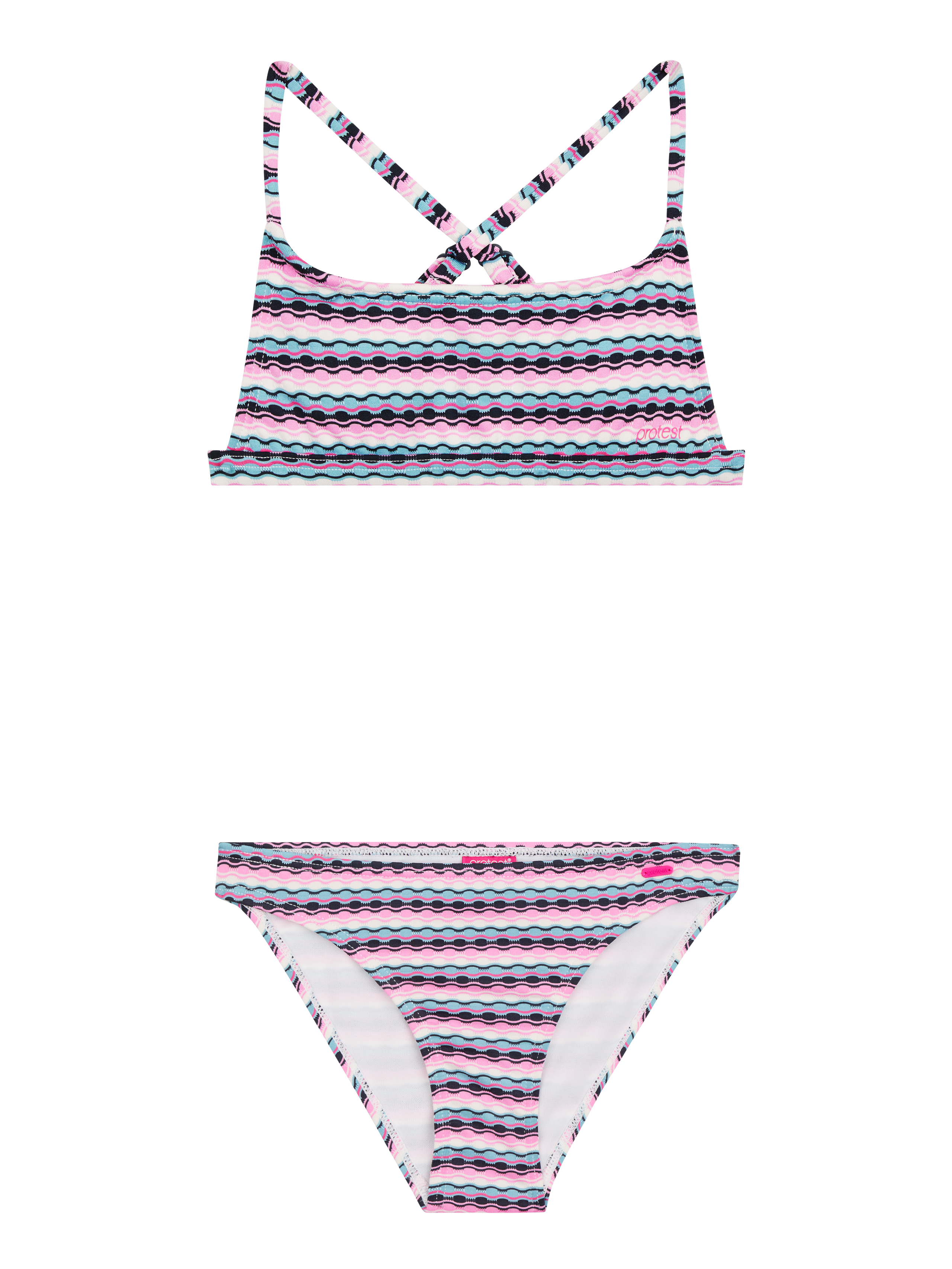 Protest Prtmae Jr Gestreepte Bralette Bikini Set - Regular Fit Meisjes - Blauw - Badmode