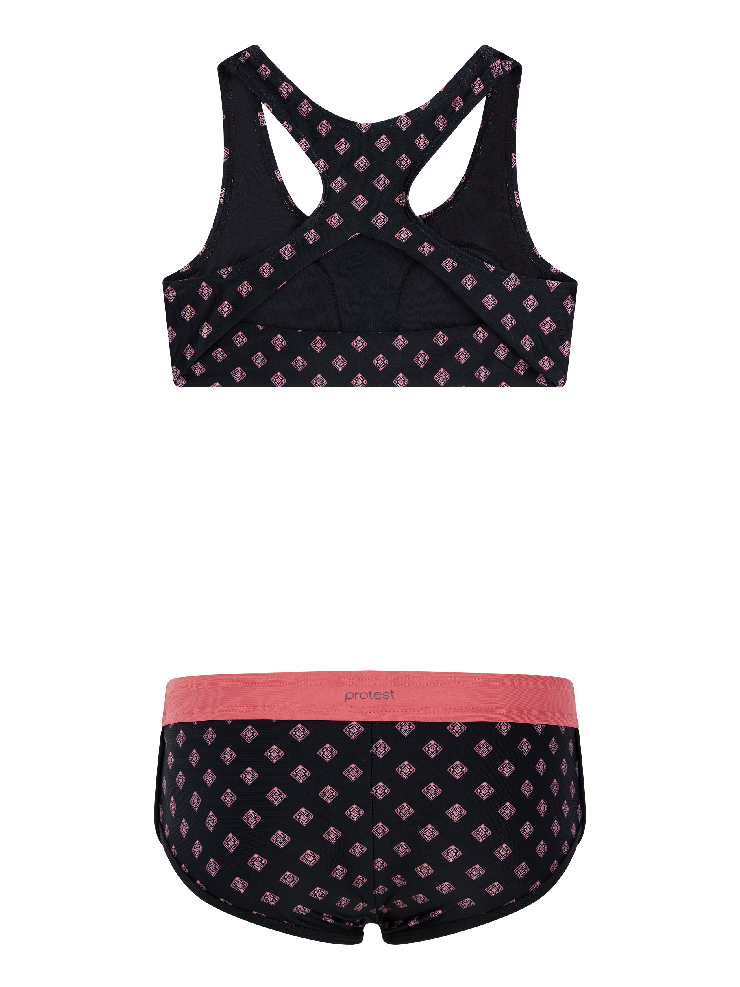 Protest crop bikini PRTMIRROR JR zwart/roze