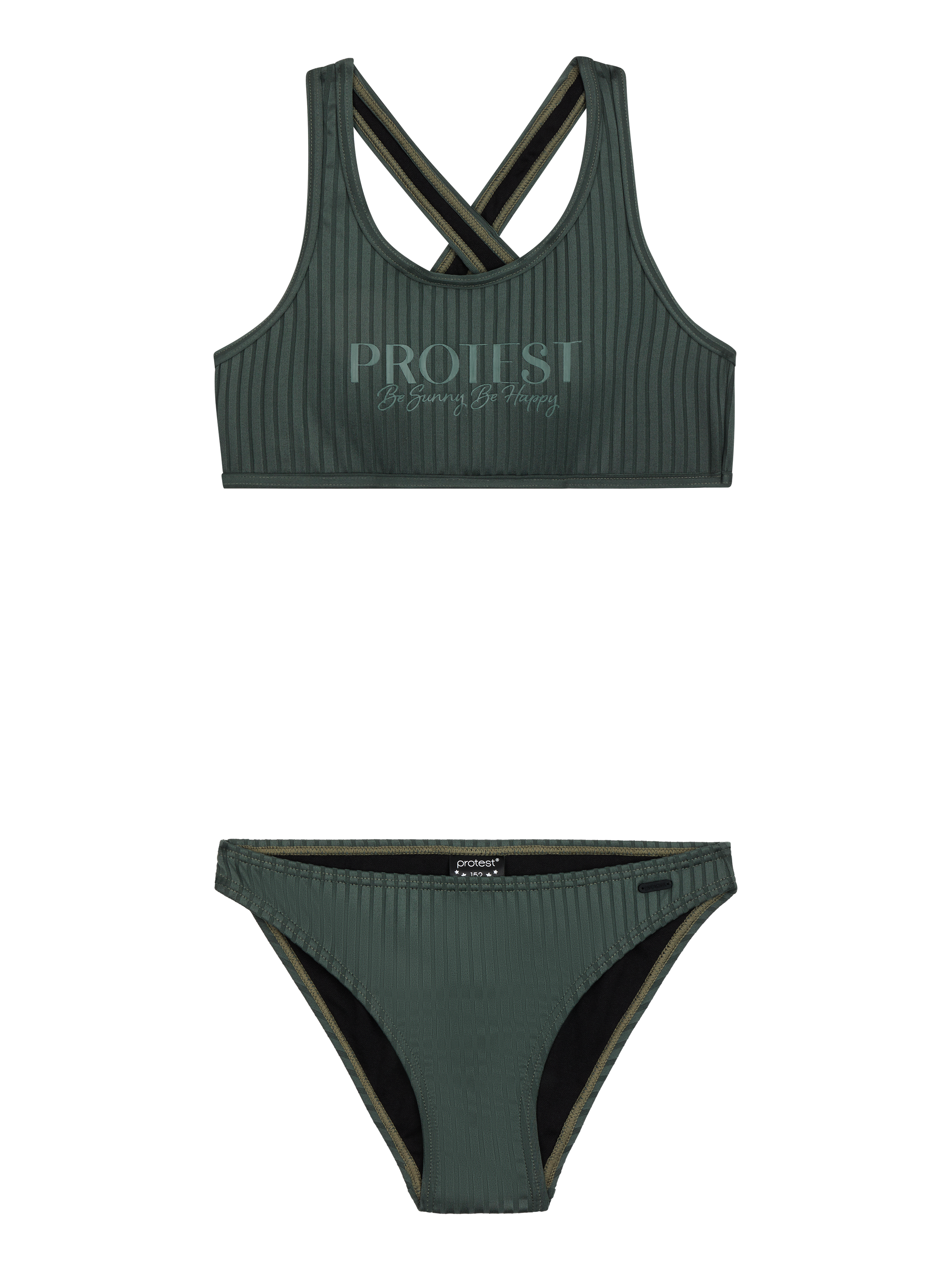 Protest Prtmoon Jr Bralette Bikini Set - Regular Fit - Meisjes - Groen - Zwemkleding