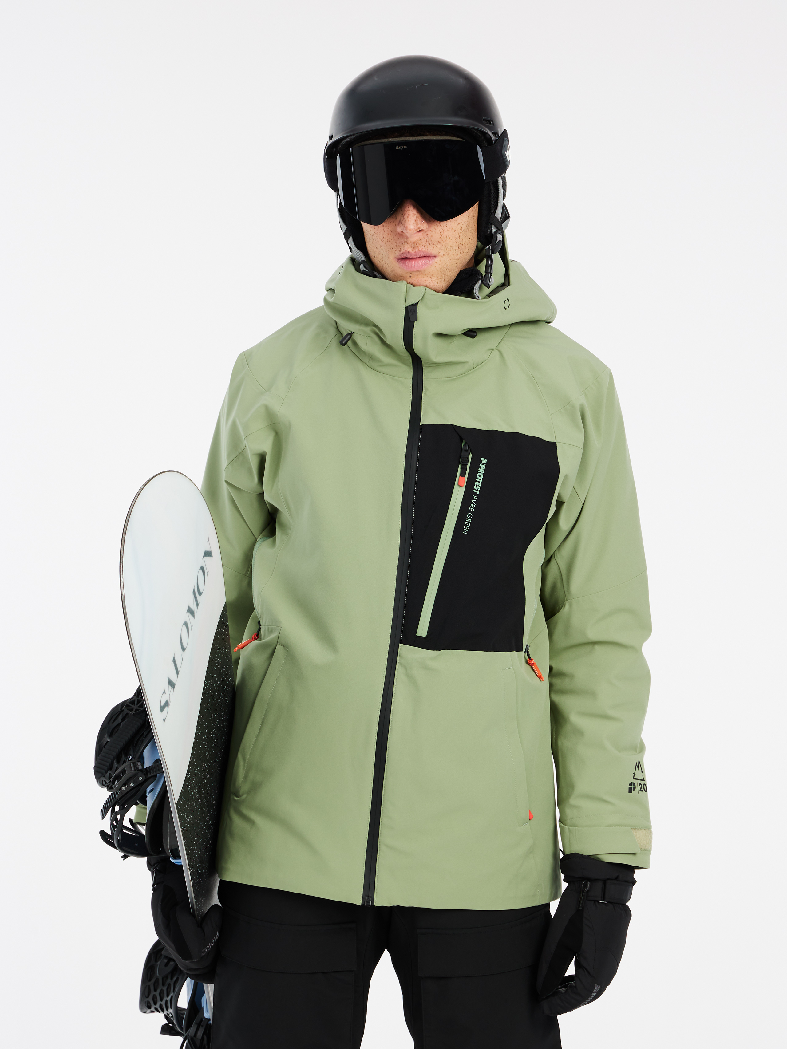 Olive Green Jackets Snowboarding Howl Shell Army 10K Snowboard Jacket