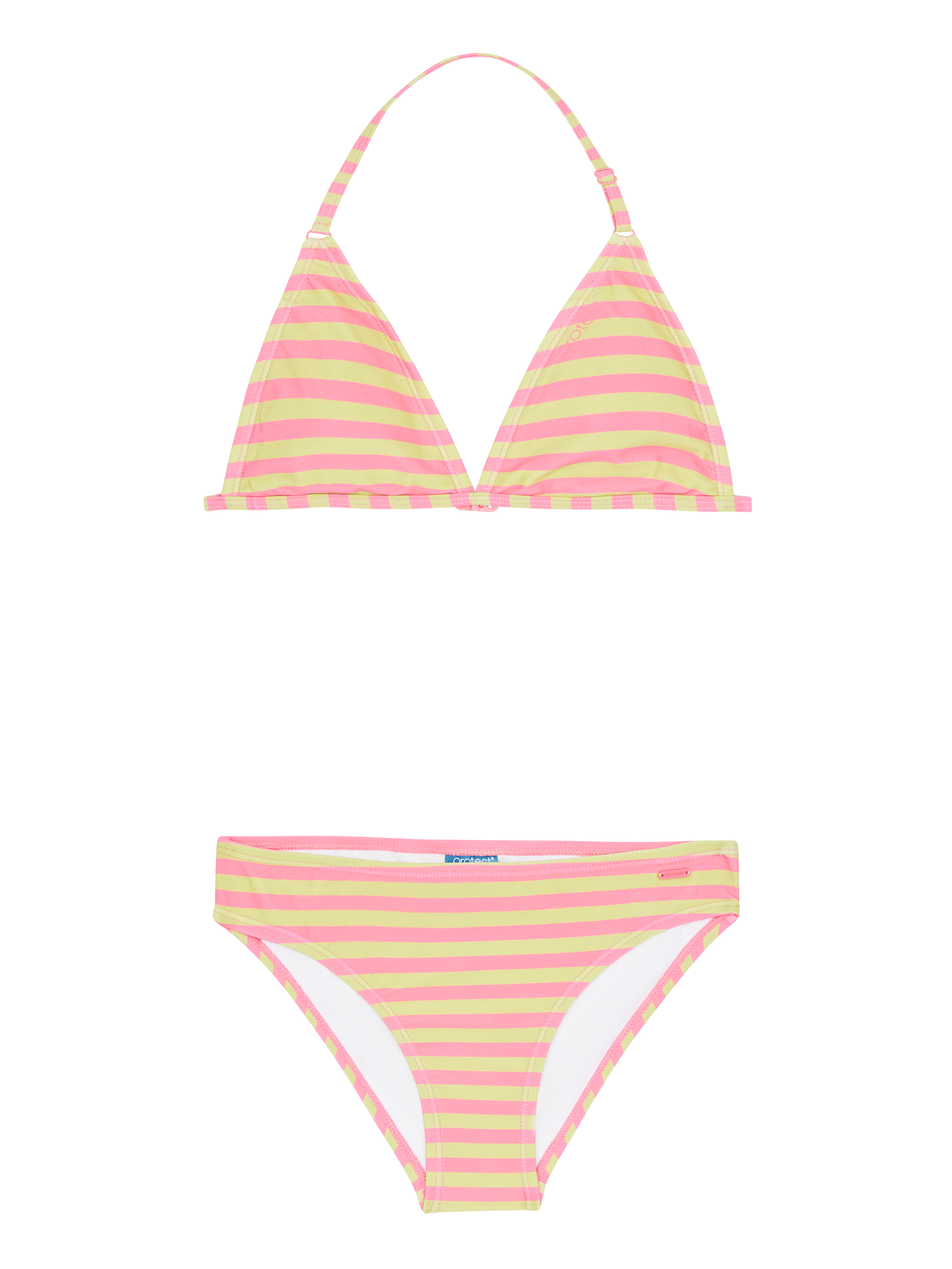 Protest Prtmicky Jr Gestreepte Triangel Bikini Set - Regular Fit - Meisjes - Roze - Zwemkleding