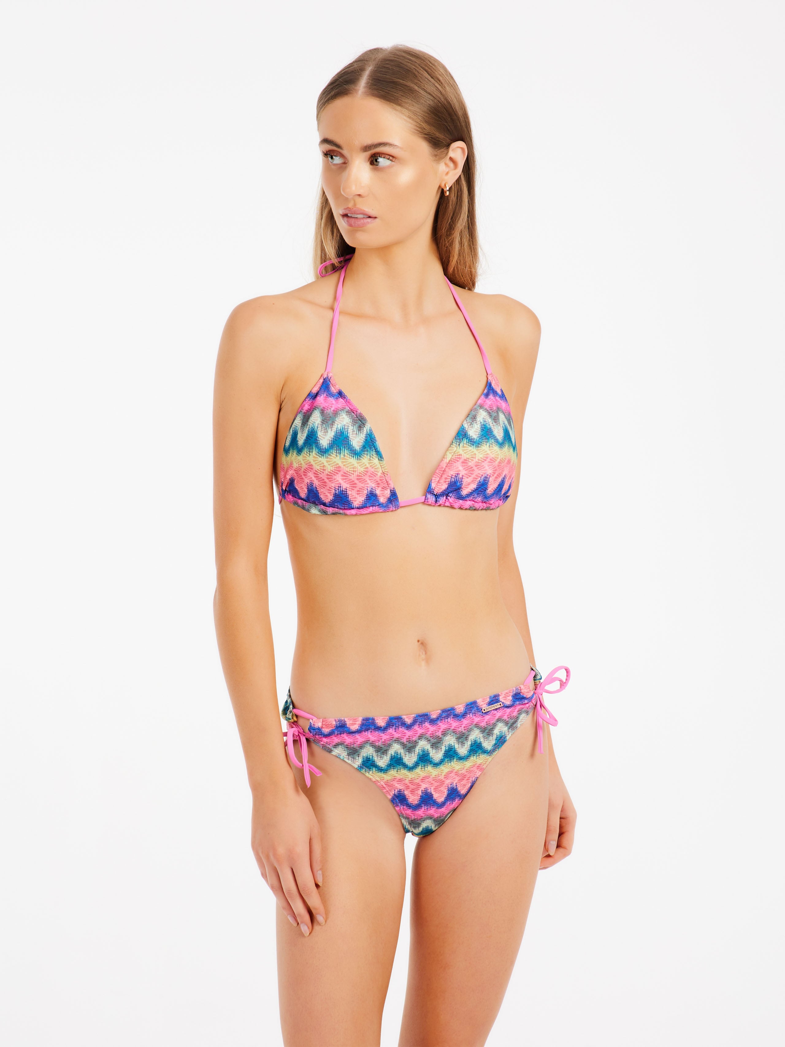 Protest Prtgrip Triangel Bikini Set - Striksluiting - Dames - Roze - Zwemkleding
