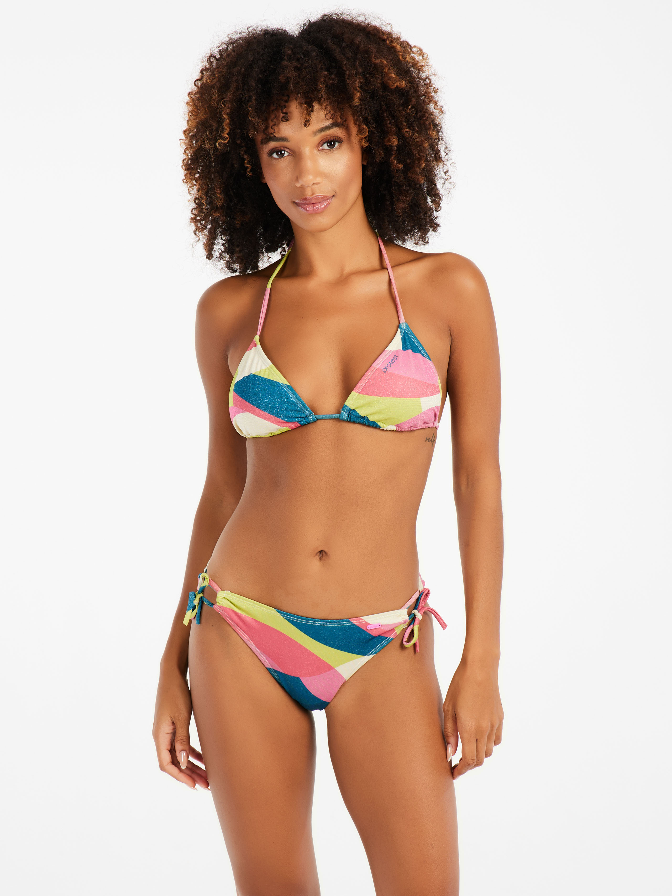 Protest Prtflava Triangel Bikini Set - Striksluiting - Dames - Blauw - Zwemkleding