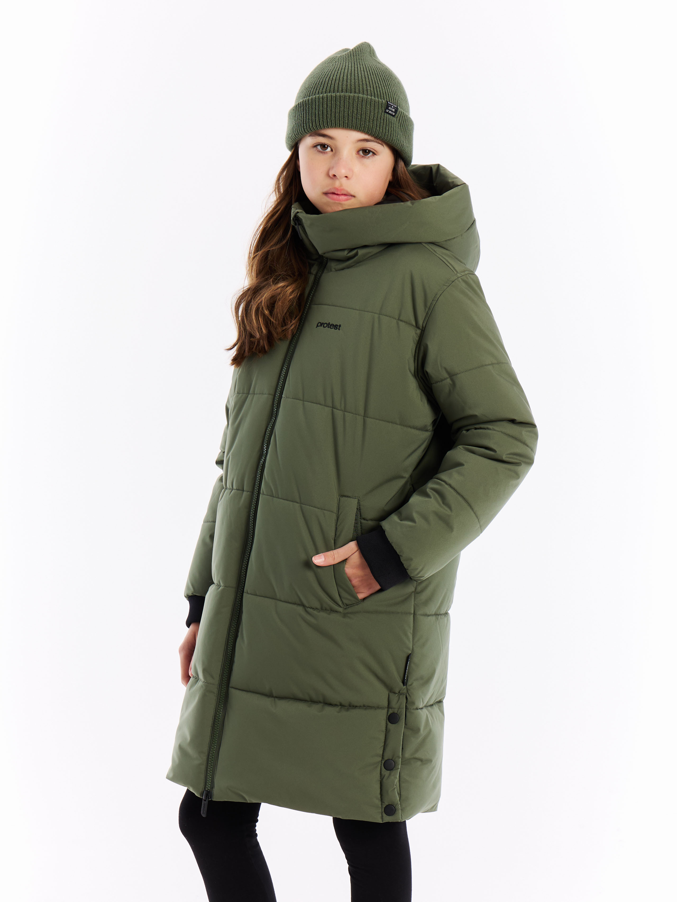 Protest Prtmio Jr Puffer Winterjacke Mädchen - Grün