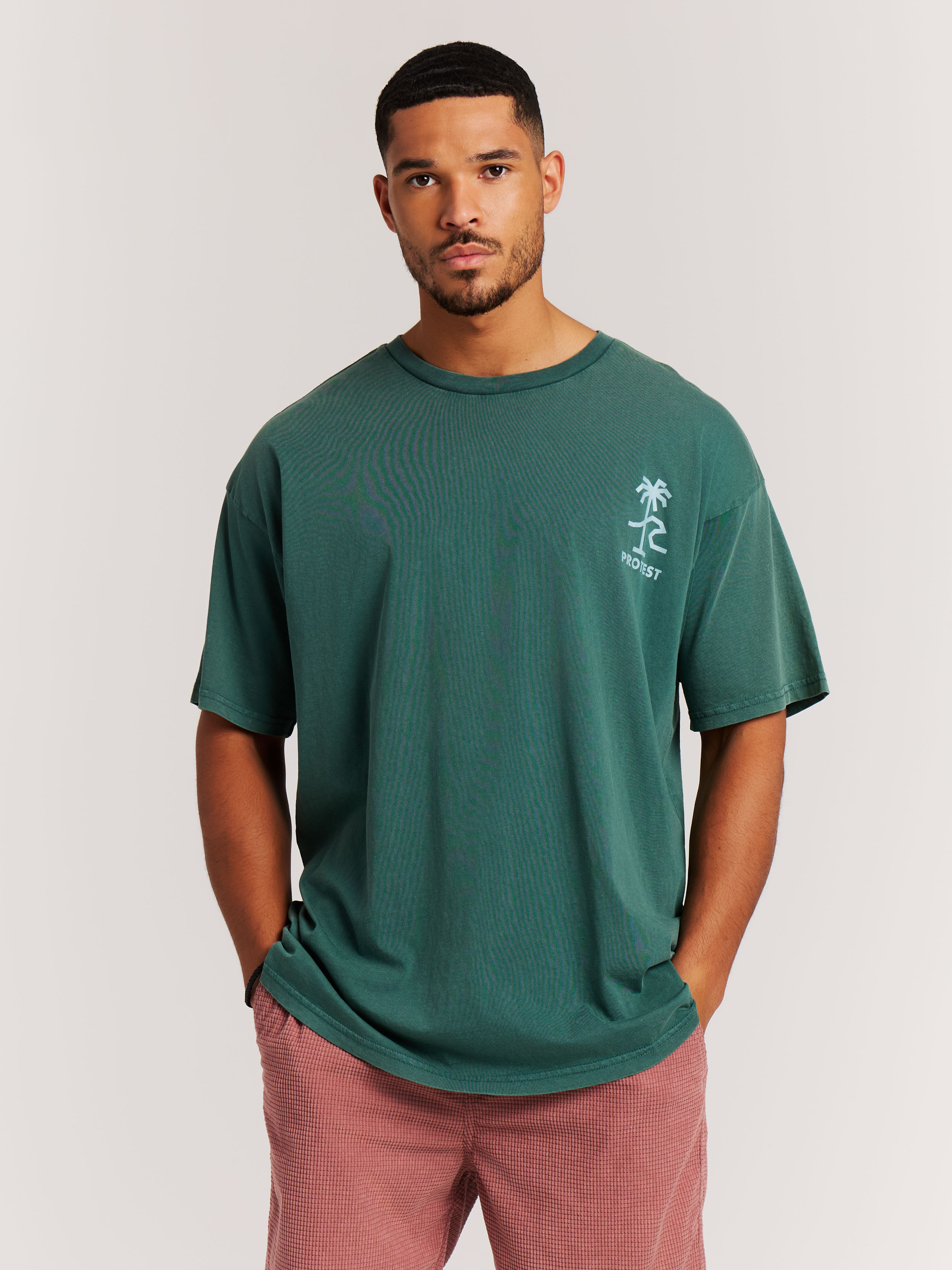 Protest Prtdenwick T-shirt Oversized Homme - Vert