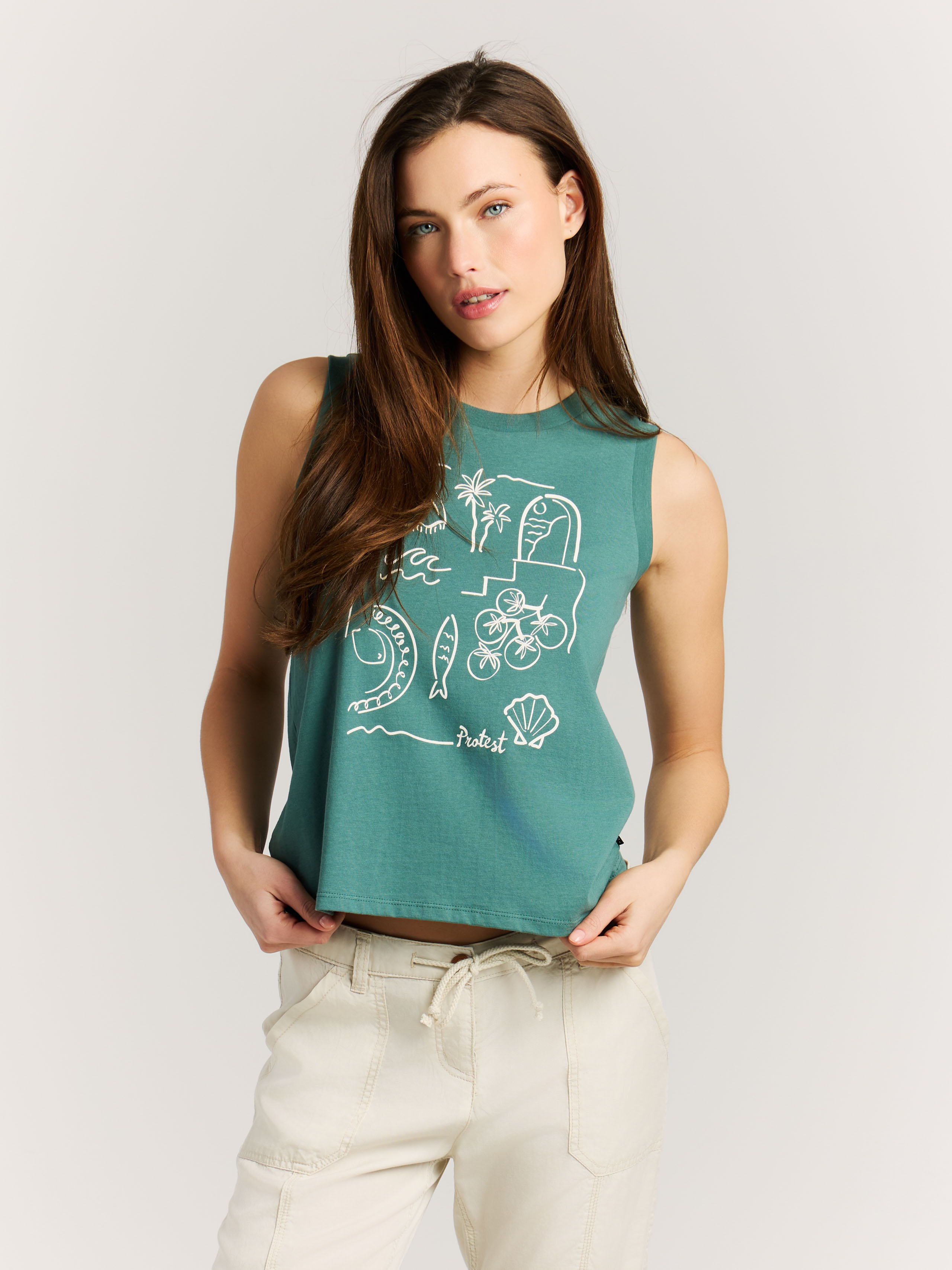 Protest Prtanother Singlet - Dames - Groen