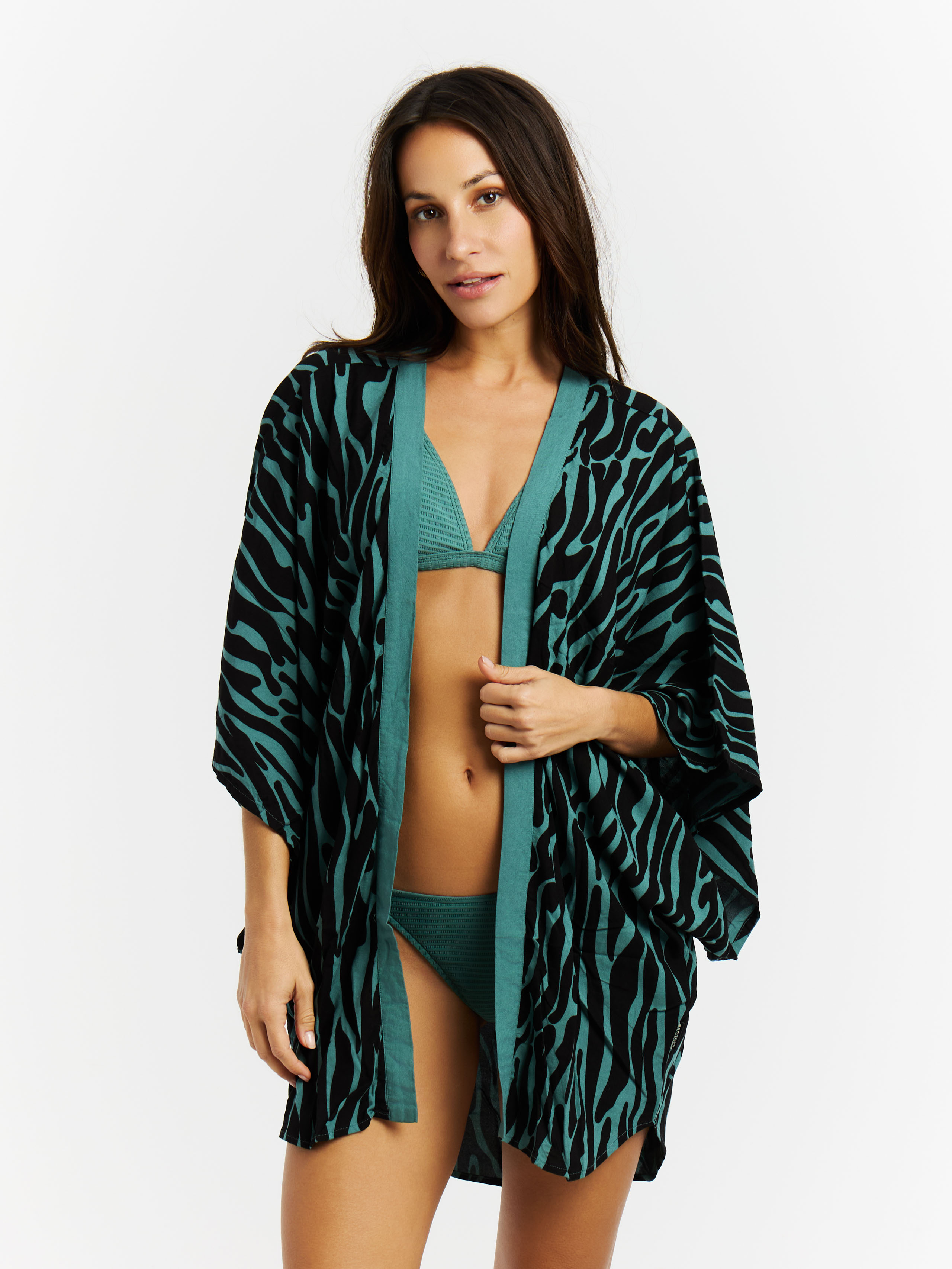 Protest Prtfade Strand-kimono - Damen - Schwarz