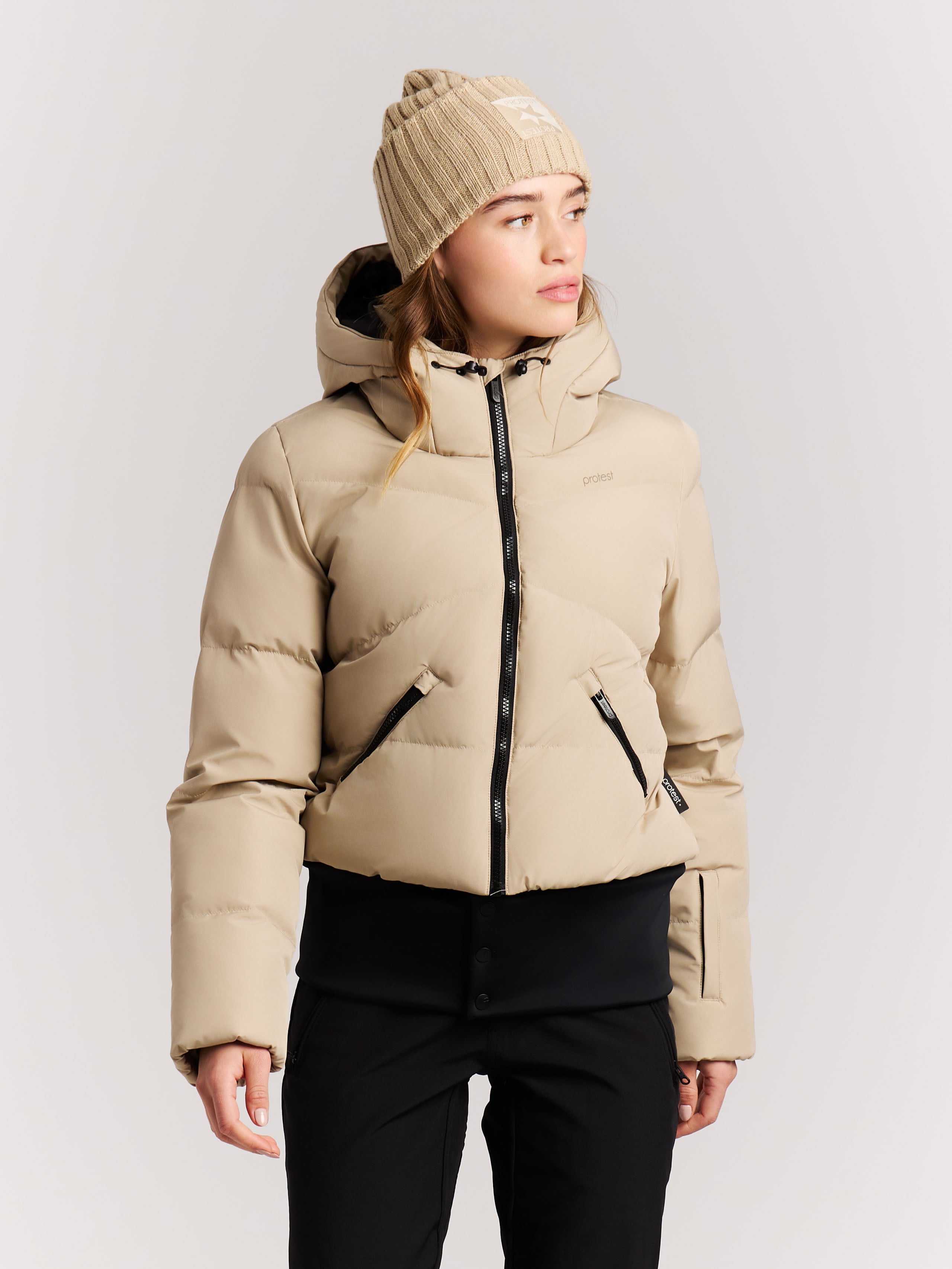 Protest Prtpreppy Skijacke Zip-shift - Damen - Braun