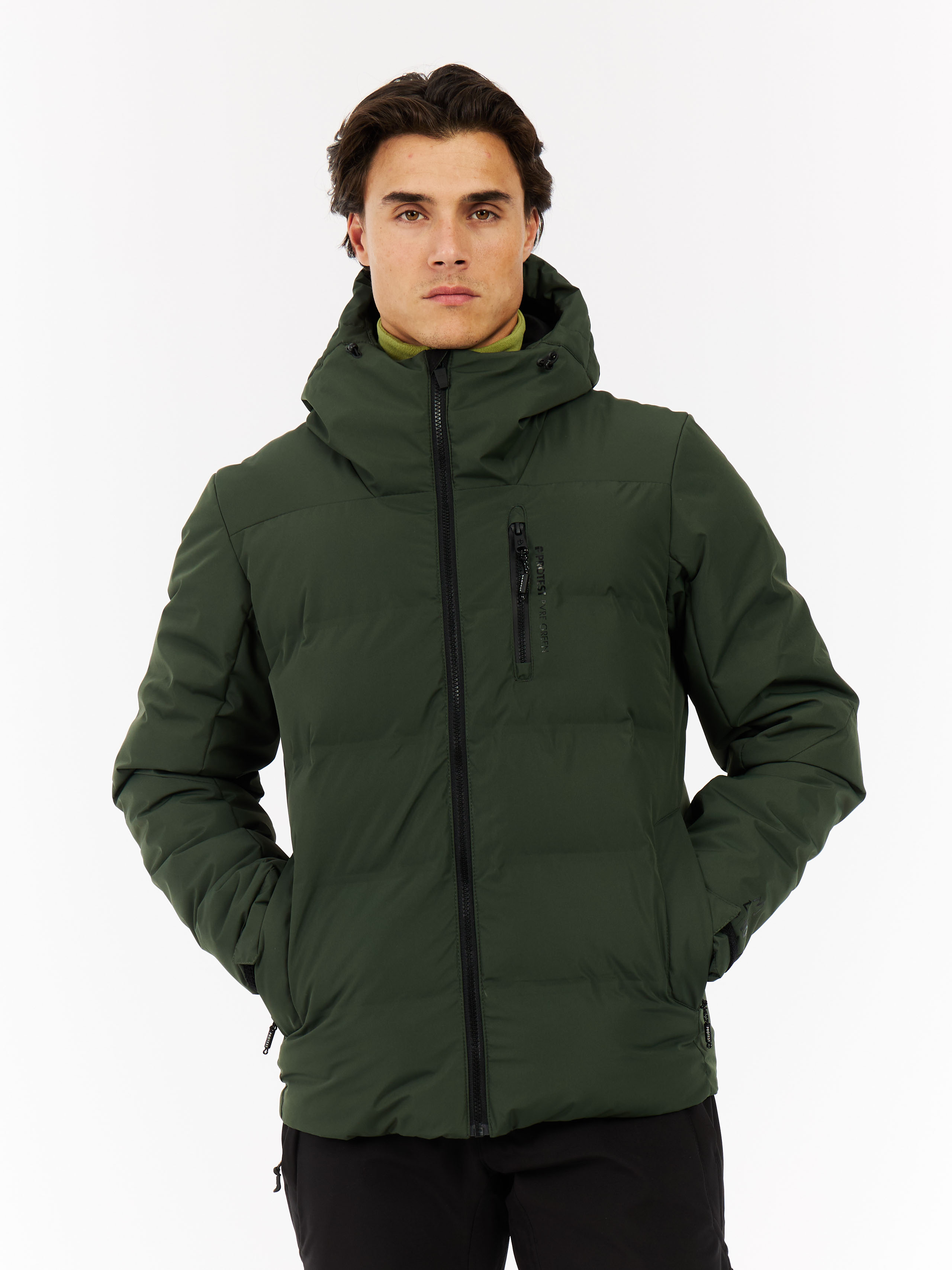 Protest Prtsuperior Puffer Ski Jacket Men - Green