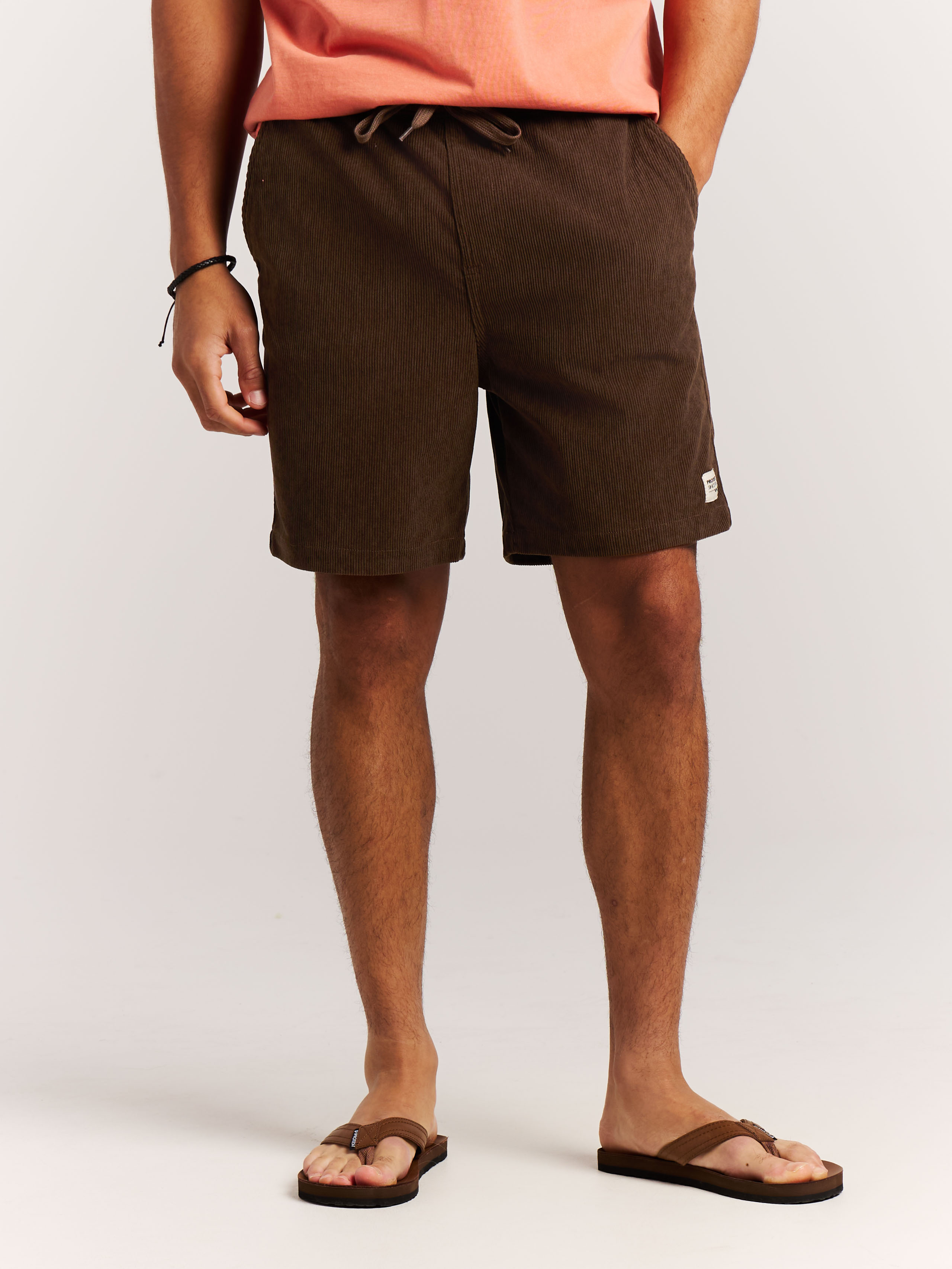 Protest Prtuleyo Short En Velours Homme - Marron