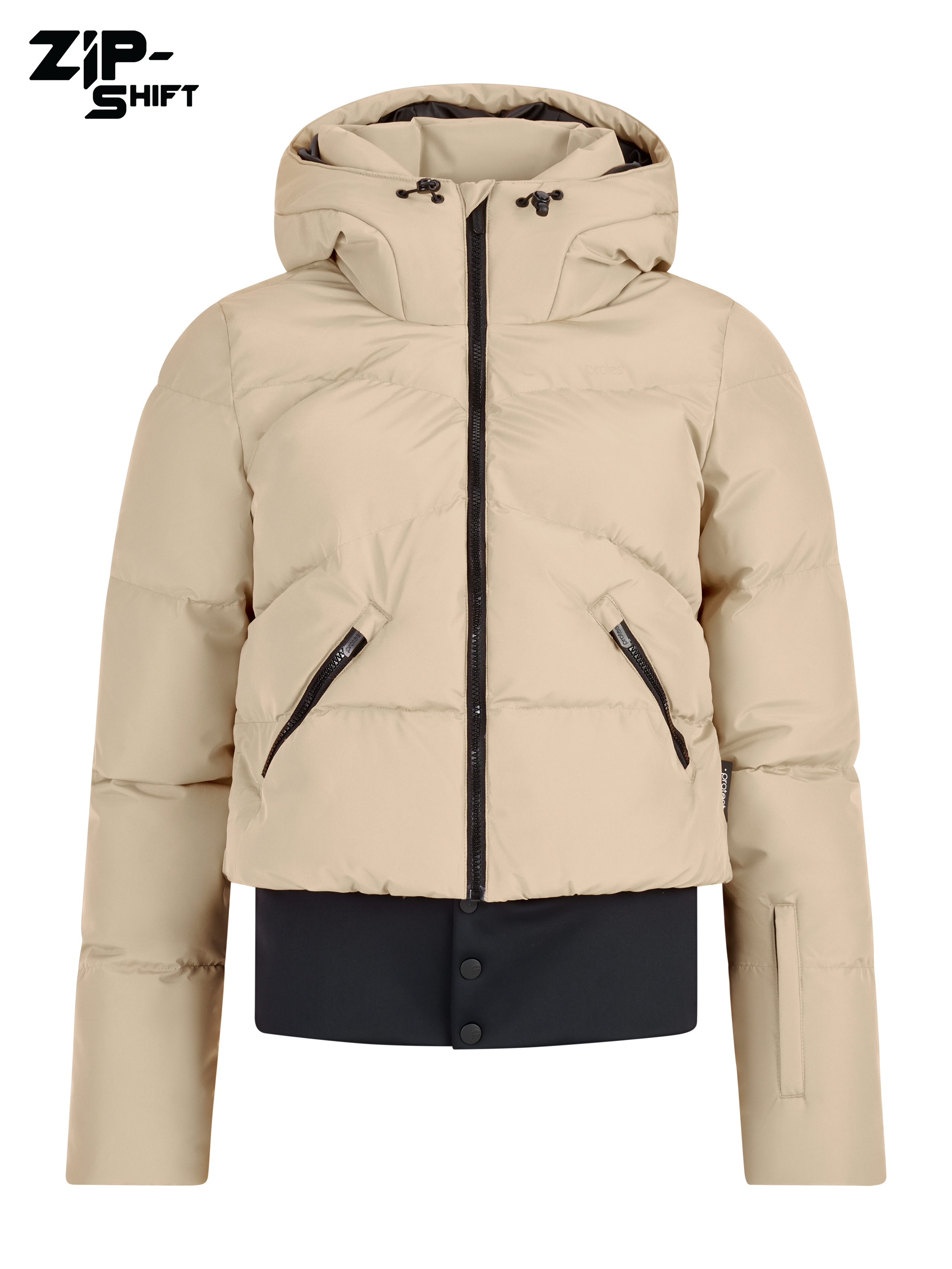 Protest Prtpreppy Skijacke Zip-shift - Damen - Braun