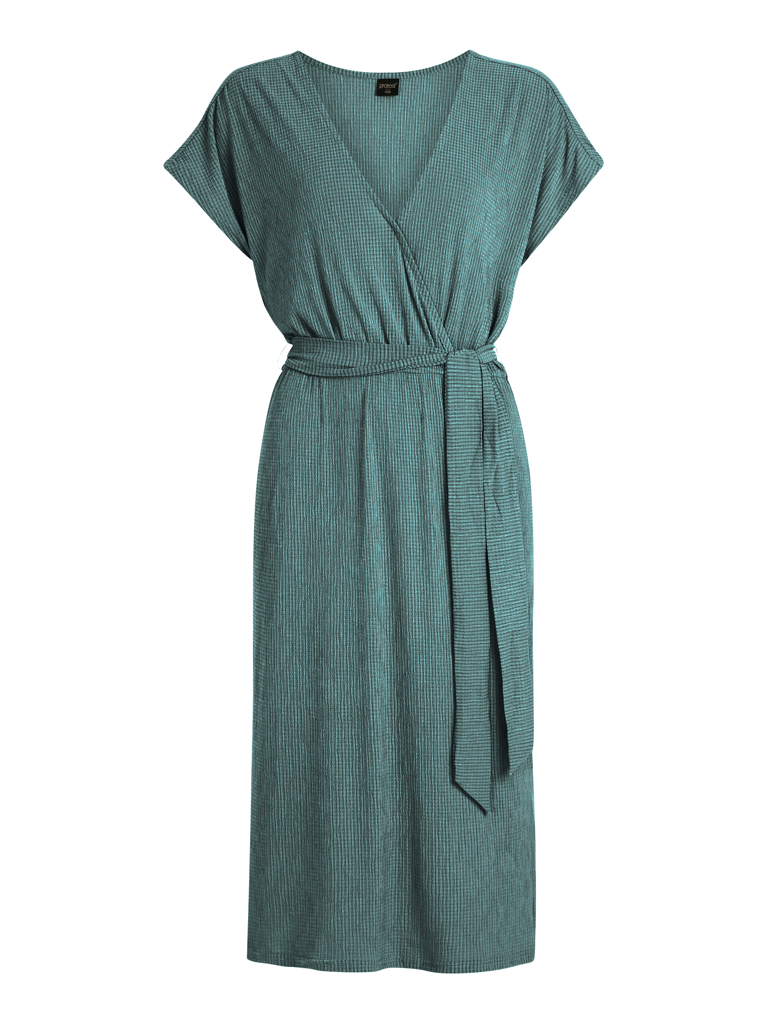 green summer dress mini Laurel Green Jacquard Frilled Ruffled Long Sleeve Mini Dress main image 0