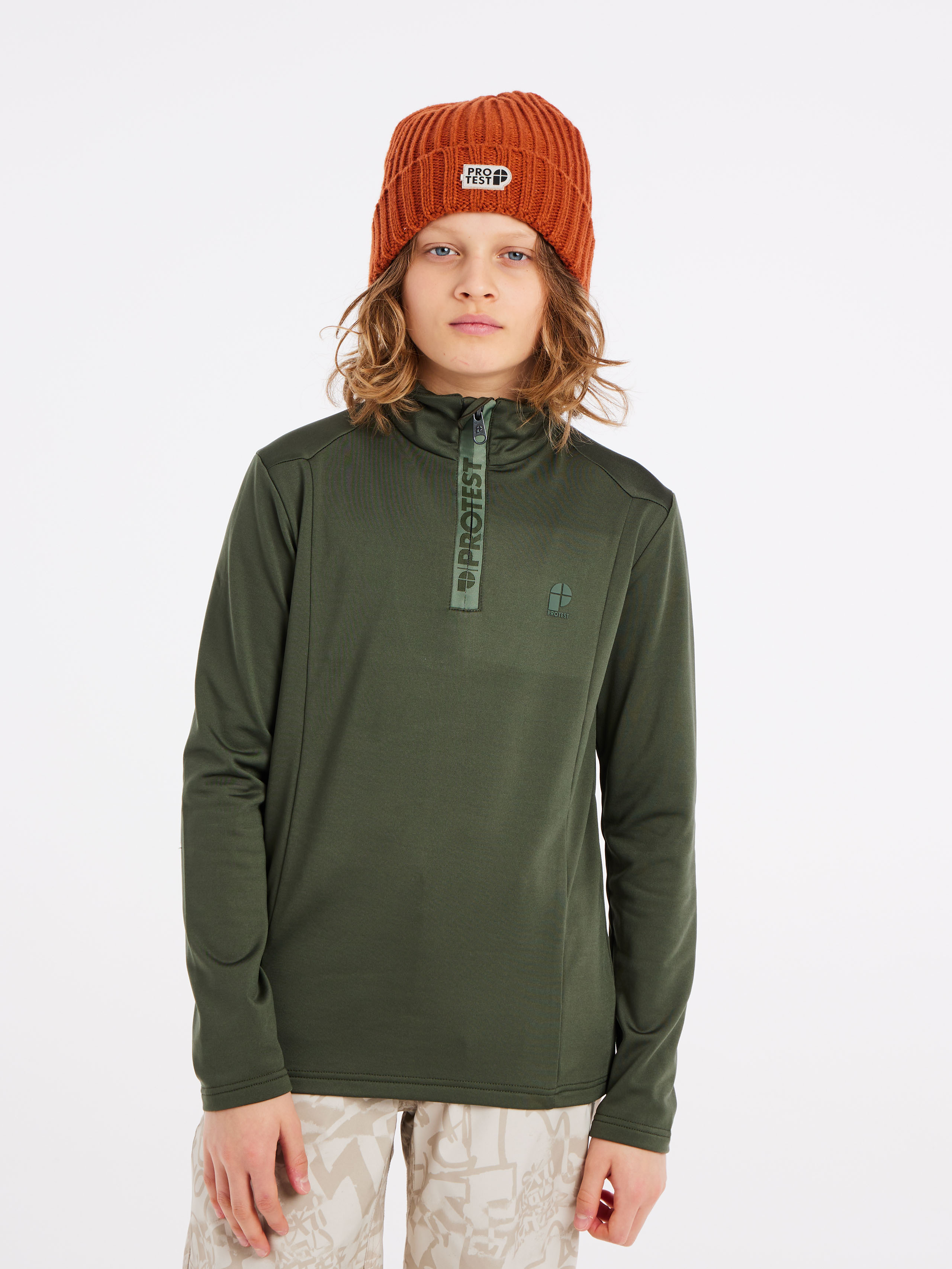 Protest Rewillowy Jr Sous-pull Garçon - Vert