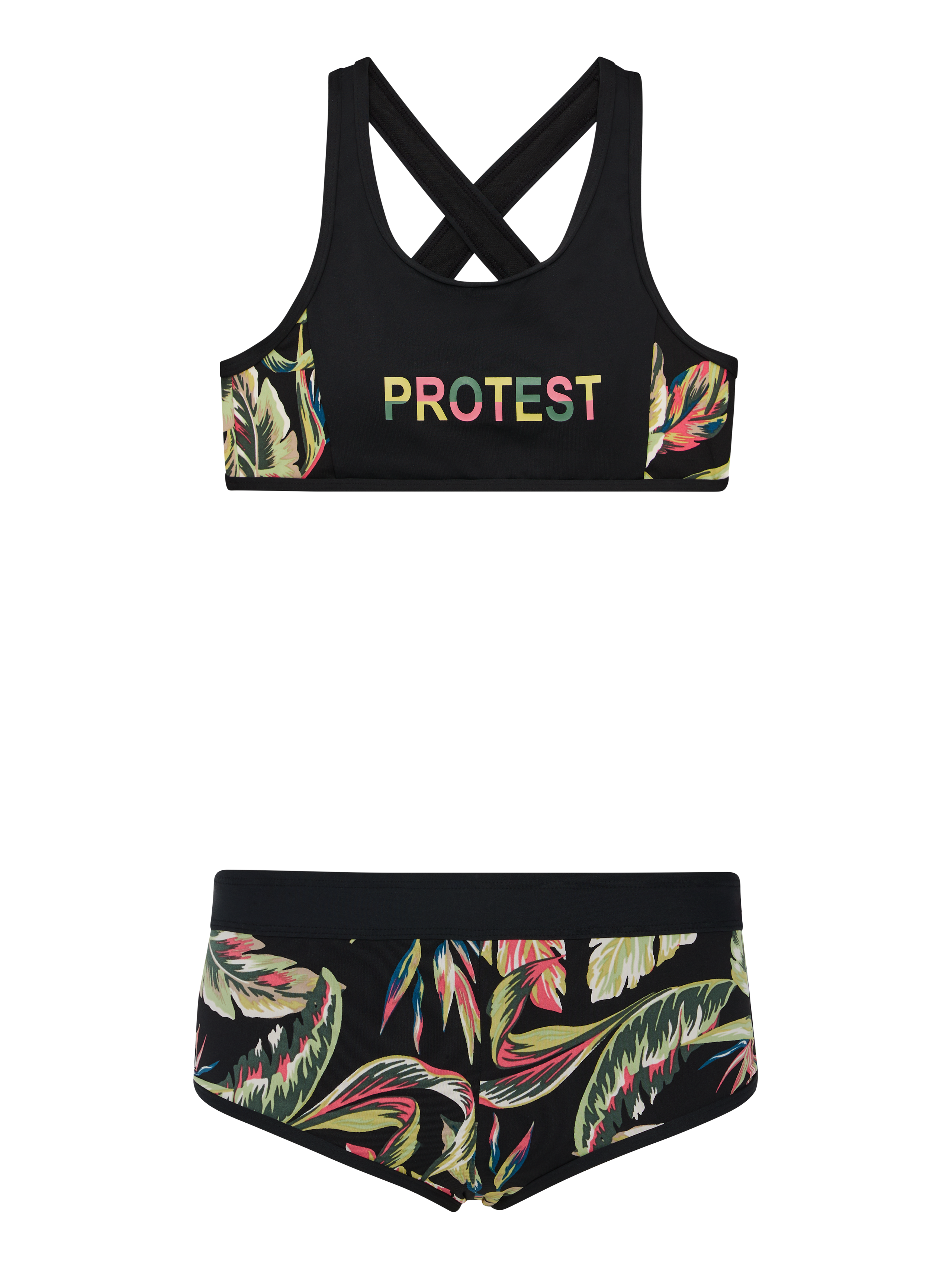 Protest Prtfavour Jr Bralette Bikini Set - Hipster - Meisjes - Zwart - Zwemkleding