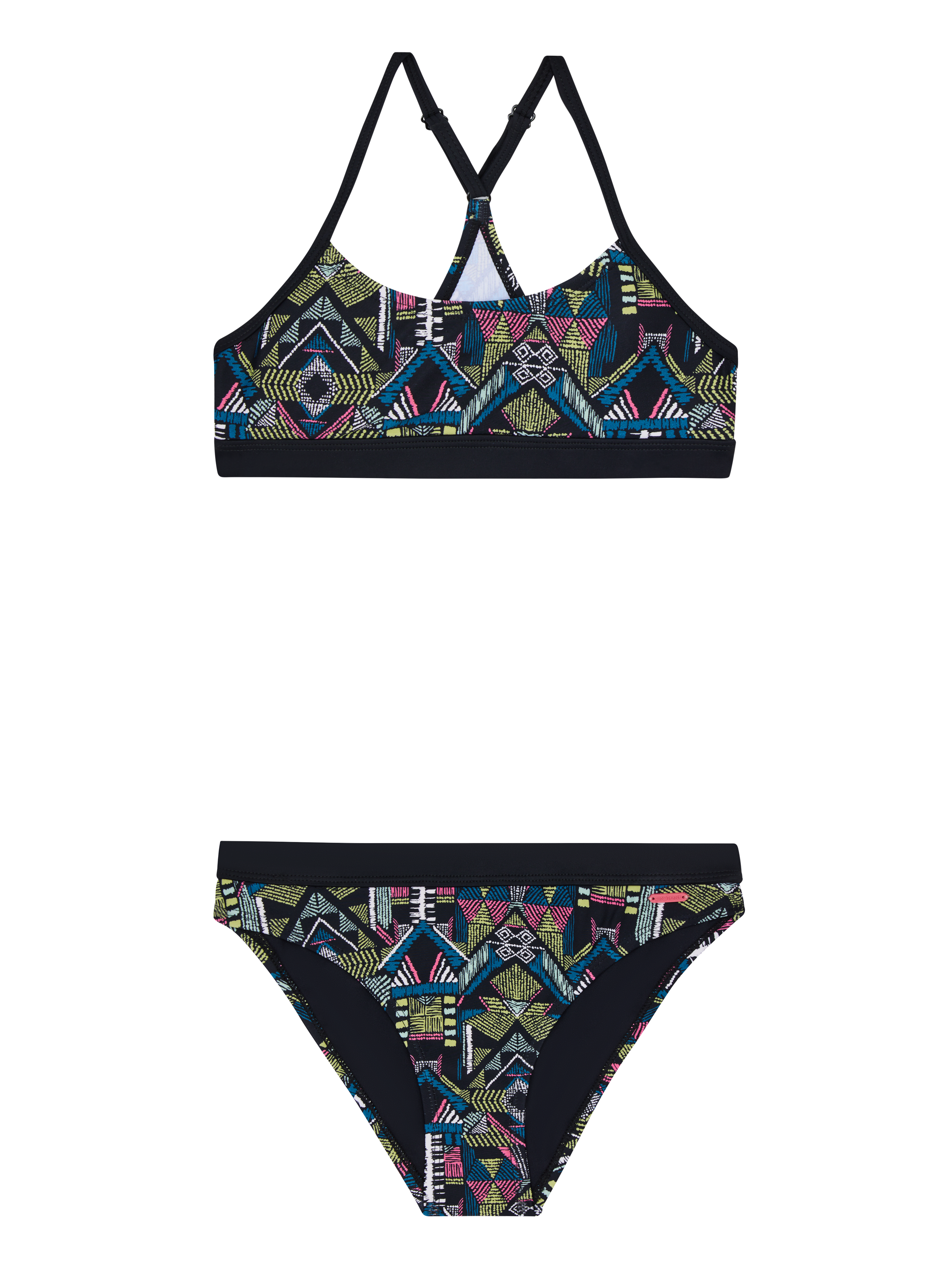 Protest Prtlosh Jr Bralette Bikini Set - Regular Fit Meisjes - Zwart - Badmode